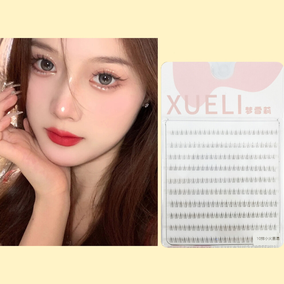 Roc-Electron (10 Rows Tiny Flame) 3D Reusable Eyelashes For Women, Cosplay Gift