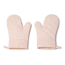 Heat Resistant Oven Mitts for Baking and Microwave Use with Compact Travel Pouch Organizer Pink