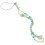 Assorted Color Beaded Plastic Phone Wrist Strap Keychain Lanyard 5