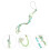 Assorted Color Beaded Plastic Phone Wrist Strap Keychain Lanyard 9
