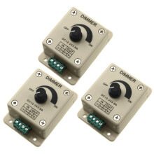 3X 12V-24V LED Dimmer Controller Adjust Single Color for 5050 3528 LED Strip