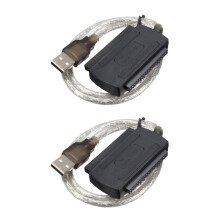 2X USB 2.0 Adattatore Cavo Convertitore Maschio-Femmina Ide per Disco Rigido per Pc 2.5 Pollice3.5Pollice Disco Rigido Hdd