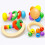 Sunflower-Shaped Solid Wood Baby Rattle - Colorful 3