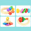 Sunflower-Shaped Solid Wood Baby Rattle - Colorful 6