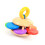 Sunflower-Shaped Solid Wood Baby Rattle - Colorful 11