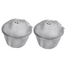 3X Extra Large Stainless Steel Twist Lock Mesh Tea  Tea Infuser with Hook Chain