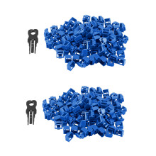 200 Piezas Azul RJ45 Puerto Ethernet LAN Hub Anti-Polvo Cubierta Tapón Protector de Bloqueo con Cerradura Y Llave Patentada
