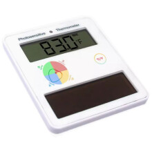 Solar Thermometer, Fish Tank Thermometer, Light Thermometer, Large Screen, Ultra-Wide Viewing Angle LT21H