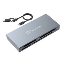 6-In-1 CFexpressB Card Reader, USB 3.2 Card Reader for /TF/MS/XD/CF Memory Card Adapter Read 6 Cards Simultaneously