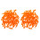 100Pcs 70mm  Castle  Tees (Orange) 1