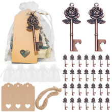 30PCS Key Bottle Opener Paper Card Marriage Wedding Decoration Bridal Shower Gifts Wedding Souvenir Favors for Guests,D