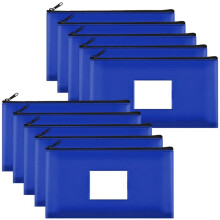 Sacos de Dinheiro para DepóSito BancáRio de 10 Pacotes com ZíPer, Bolsas de Couro, Bolsas de Carteira com Etiqueta, Bolsas de Maquiagem, para