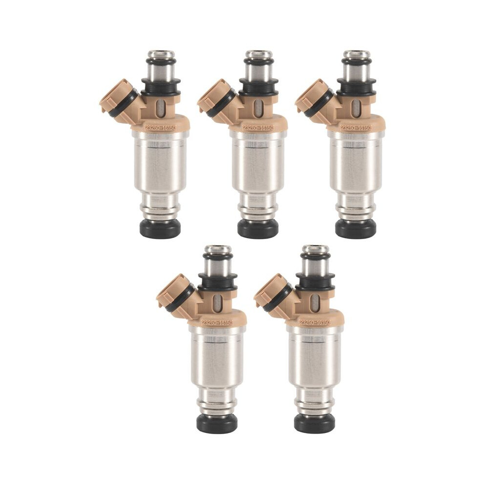 5X 23250-16150 Fuel Injector Nozzle For Ae110 4Afe 5Afe 23209-16150 Silver 6032413026364