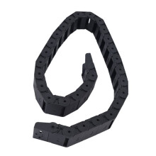 5 Piezas 18mm x 37mm Negro Flexible Cadena de Arrastre de Cable Semicerrada 1M 39.4 Pulgada