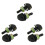 6 Pcs Black Plastic Car Front Window Windshield Washer Spray Nozzle for  Pair 1