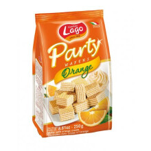 Lago Party Orange Wafers 250g (Pack of 10)