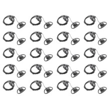 20X 2 Pin Advanced D Shape Clip-Ear Ptt Headset Earpiece Mic for  2 Way Radios GP88S GP300 GP68 A6 A10 A12