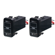 2X Dual Temperature Display Inside and Outside the Car Dual Temperature Sensor for Reiz Prado Prius