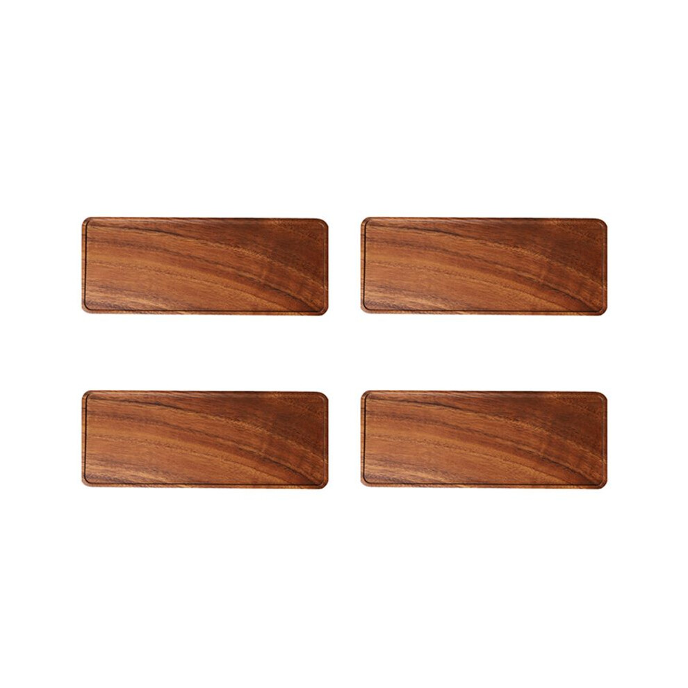 Brecantia 4X South American Walnut Tray, Solid Wood Wooden Afternoon Tea Tray, Fruit Tray, Coffee Shop Simple Snack Tray
