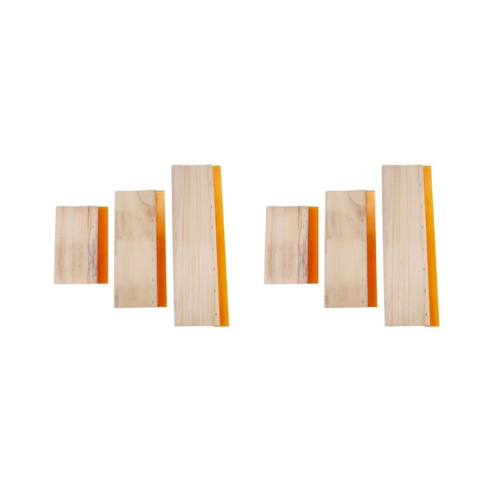 6 Pcs Silk Screen Printing Squeegee Ink Scaper Scratch Board Tools 16Cm 24Cm 33Cm 4711242166220
