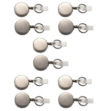 Bobina Porta Badge Retrattile Resistente, Confezione Da 10, Porta Badge Identificativo Nel Metallo con Portachiavi con Clip Da Cintura per Portachiavi