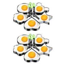 Fried Egg Molds, Pancake Mold Maker with Handle for Kids, Mold Non Stick for Griddle Pan 10Pcs
