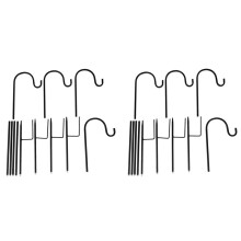 8 Szt.Regulowane Haki Shepherd Crook, Festoon Pole z Podstawą, Garden Border Hook dla String Lights, Flower , Plant