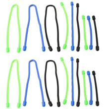 Serre-Câble En Silicone 18 Pièces / Ensemble, Attache Torsadée Réutilisable, Sangles D'Attache de Câble, 4 Pouces, 6 Pouces, 12 Pouces
