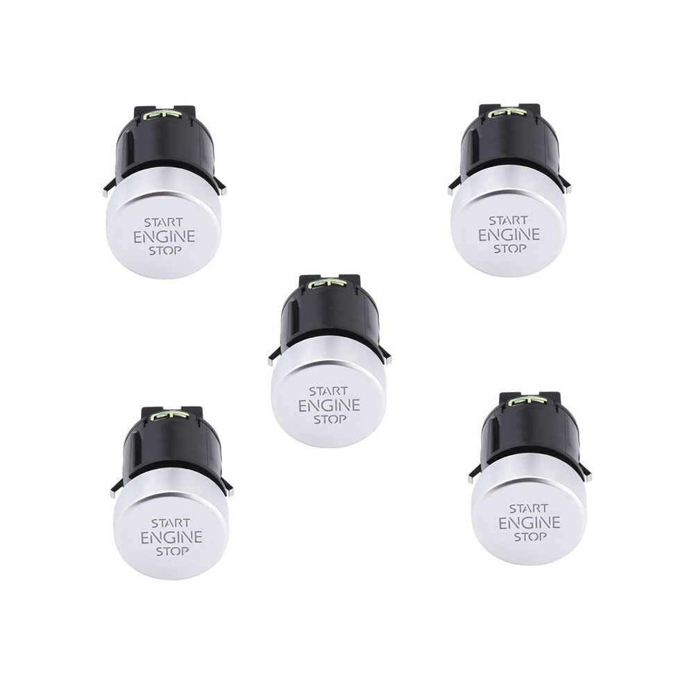 5X Car Engine Start Stop Button For 2008-2016 Sharan 2011-2016 7N 5N0959839 5N0 959 839 Black/Silver 4712869901850