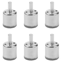 6 Pcs 30mm Diamond Tipped Tile Ceramic Glass Hole Saw Drill Bit