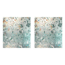 2X Película de Ventana de Arco Iris 3D, Vinilo de Vidrio Manchado, Película No Adhesiva Estática, 45X100cm