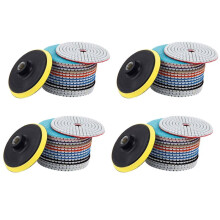 60Pcs Diamond Polishing Pads Kit 4 Inch 100mm Wet/Dry for Granite Stone Concrete Marble Polishing Use Grinding Discs Set