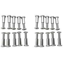 40 Pcs Screw Post Fit for 5/16Inch(8mm) Hole Dia Male M6X20mm Female M6X18mm Belt Buckle Binding Bolts Leather Fastener