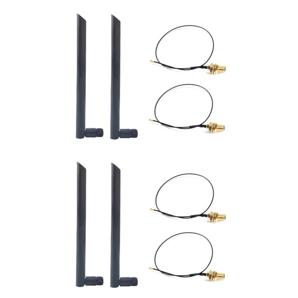 2X Dual Band 6Dbi Wireless Wifi Antenna Rp-Sma+Mhf4 Pigtail Cable For Ax200 Ac9260 Ngff M.2 Wireless Card 4712630703492