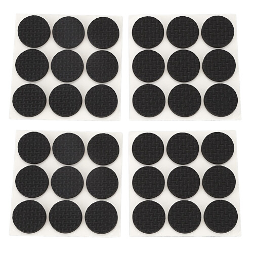 36 Pcs Self Adhesive Black Foam Table Chair Leg Pad Protector 1