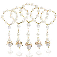 30 PCS Baptism Rosary Acrylic Rosary Beads Rosaries Angel for the First Communion Baptism Party Favors