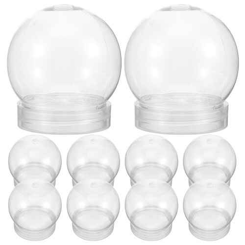 10 Pièces De Noël Transparente Vide Récipient À Bonbons Globe 2