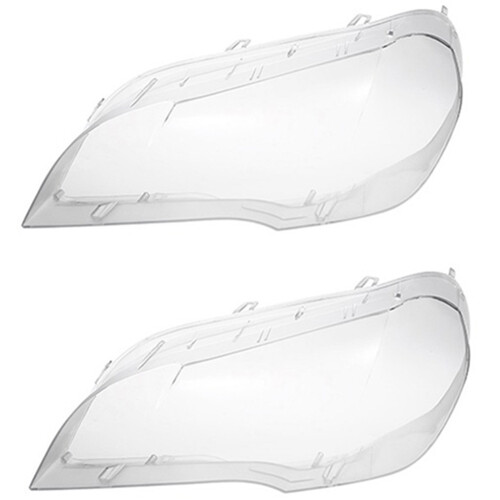 2X Car Clear Headlight Lens Cover Replacement  Light Lamp Shell Cover For- X5 E70 2008-2013 Left