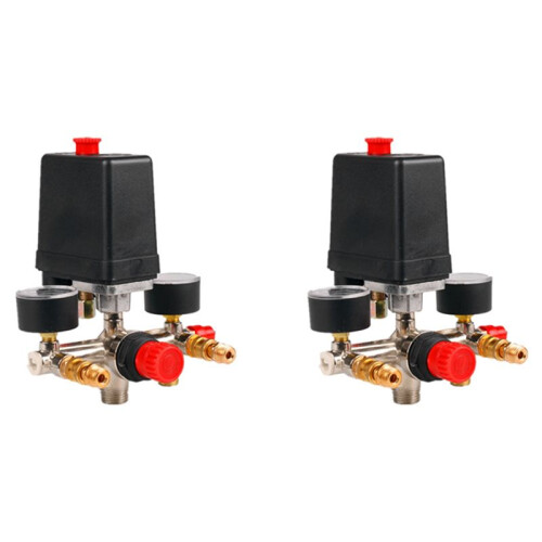 2X 175Psi 12Bar 230V 16A Air Compressor Pressure /OFF  Control Valve Knob