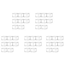 40 Pieces of Transparent Acrylic Plastic Square Square Jewelry Box Storage Box with Lid Square Container 120Ml