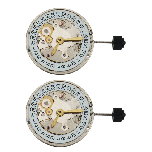 2X Direct Replacement Shanghai 2824 Movement Date Automatic Mechanical Movement Mens Watch