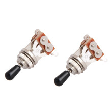 2X Elektor Gitarren Kipp Schalter Schwarzer 3 Wege Ton Abnehmer (Rhythm Treble)