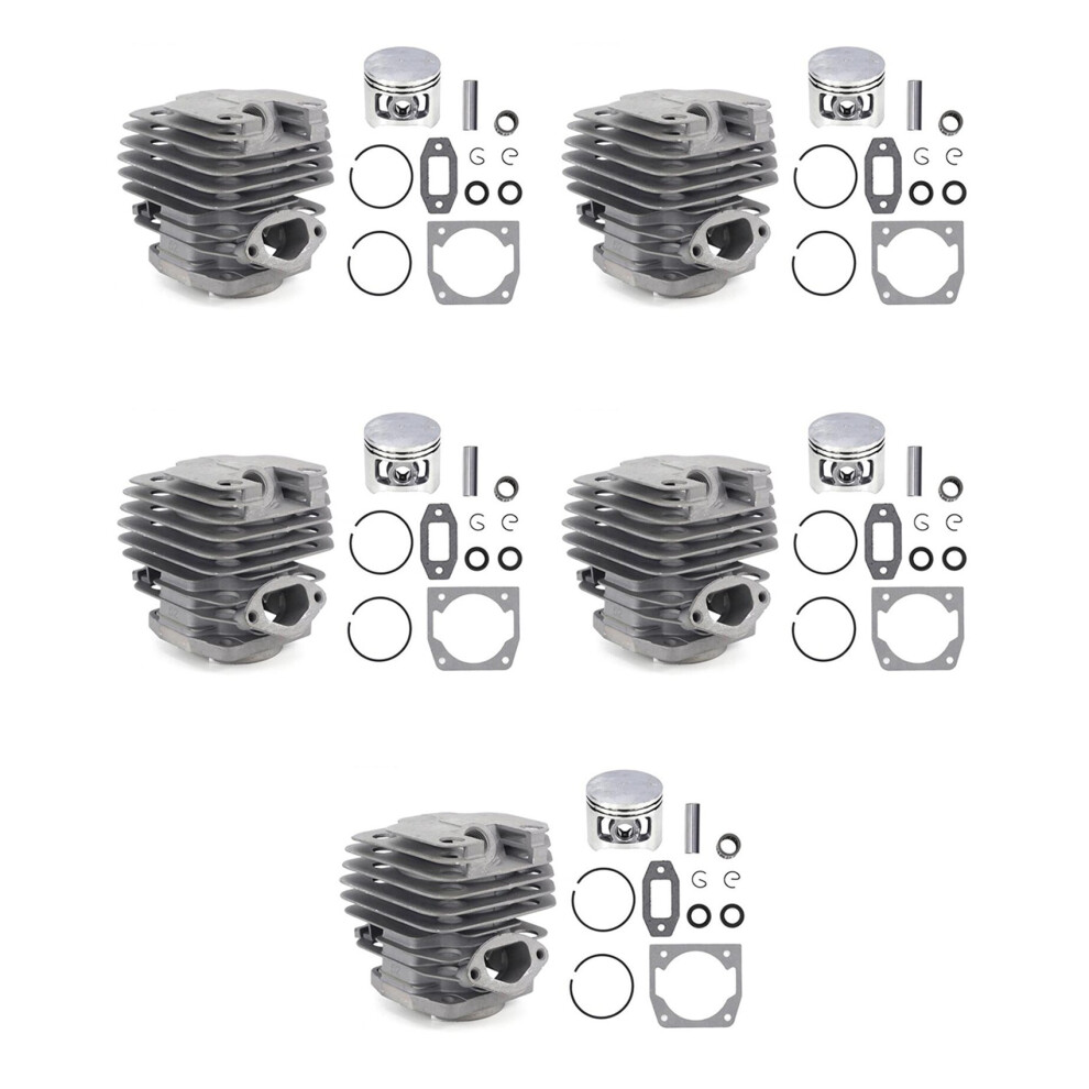5 Set Diameter 45Mm Chainsaw Cylinder And Piston Set Fit 52 52Cc Chainsaw Spare Parts For Gasoline/Oil Chainsaw Spares 6031240037017
