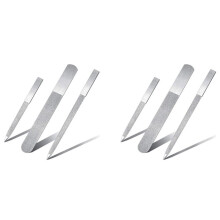 6-Piece Nail File Set Stainless Steel Double-Sided Nail File Buffer File Nail File Suitable for Salon, Family and Travel