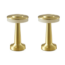 2X Touch LED Wiederaufladbare Tisch Lampe Esstisch Hotel Bar Tisch Lampe Außen Kleine Nacht Lampe Dekorative Tisch Lampe,Gold