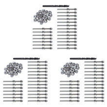 60 Pairs 1/8 Inch Cable Railing Kits 30 Degree Beveled Washer Threaded Stud Tension End Fitting Terminal for Decking