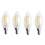 4X Dimmable E12 4W COB Edison Candle Flame Filament LED Light Bulb Lamp 10x3.5cm 1