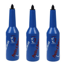 3X Flair Bartender Bartending Practice Bar Pub Bottle Wine Cocktail Shaker -