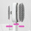 Cushion Hair Brush Self-Cleaning, White, ABS 4