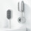 Cushion Hair Brush Self-Cleaning, White, ABS 13